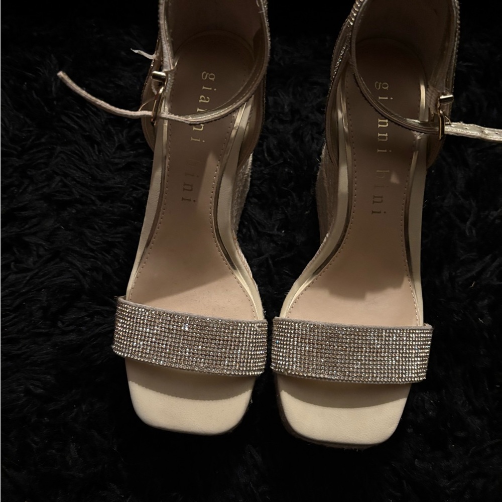 Gianni Bini Women's Sparkling Cream Heels